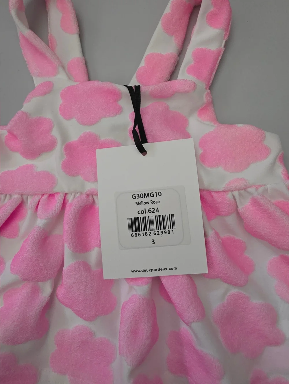 NWT Deux par Deux Girl Terry Tank Top Pink and White Size 3 98cm - Picture 2 of 4